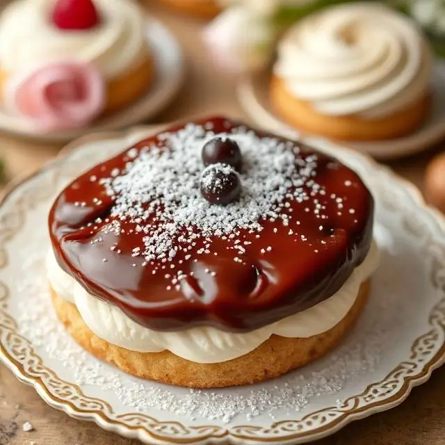 An elegant French pastry.