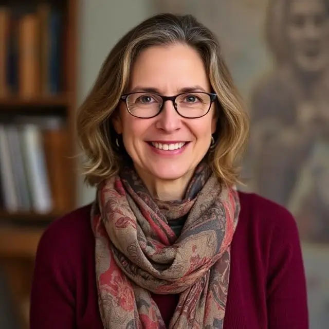 Portrait of the founder, Elena Moreau.