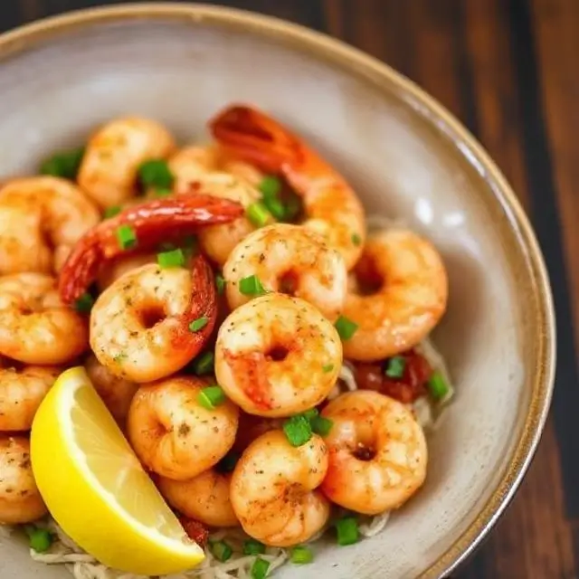 Spicy Garlic Shrimp with Lemon
